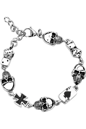 etNox hard and heavy Gambling Skull Armband