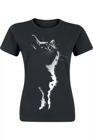 Tierisch Cat Silhouette Girl-Shirt