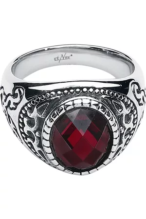 etNox hard and heavy Dark Ruby Ring