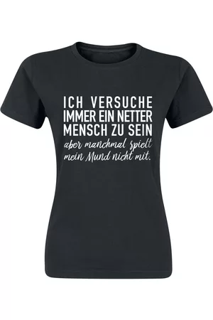 Sprüche Ich versuche immer ein netter Mensch zu sein ... Girl-Shirt