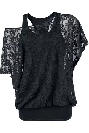 Gothicana 2 in 1 Spitzen Shirt Girl-Shirt