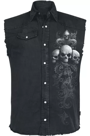 Spiral Skull Scroll Sleeveless Workershirt