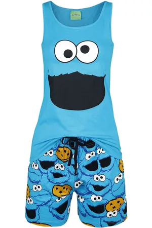 Sesamstraße Krümelmonster - Gesicht Pyjama