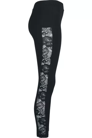 Urban classics Ladies Lace Striped Leggings Leggings