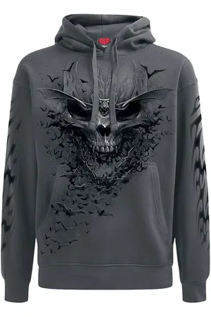 Spiral Bat Skull Kapuzenpulli