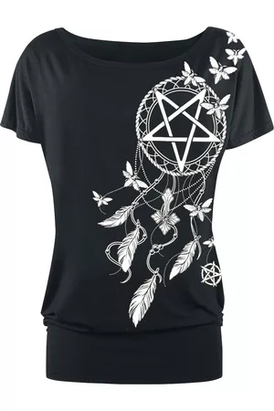 Gothicana T-Shirt Pentagramm und Traumfänger Girl-Shirt