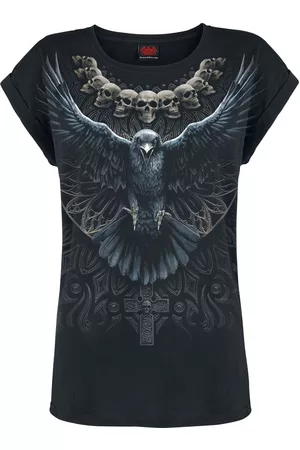 Spiral Raven Skull Girl-Shirt