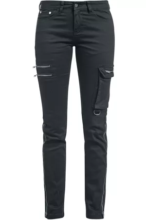 EMP Skarlett - Schwarze Jeans mit zwei Saumvarianten Girl-Jeans