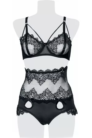 Grey Velvet 2-teiliges Spitzen Bra Set Wäsche-Set