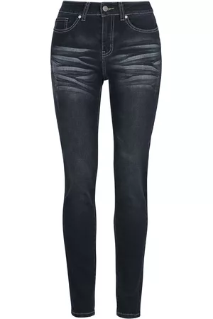 RED by EMP Skarlett - Dunkelblaue Jeans mit Waschung Girl-Jeans