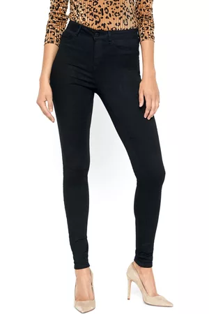 Noisy May NMCallie HW Skinny Black Jeans Girl-Jeans