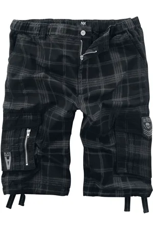 EMP Schwarze Shorts mit karo Muster Shorts