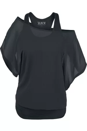 EMP Schwarzes T-Shirt mit Fledermausärmeln Girl-Shirt