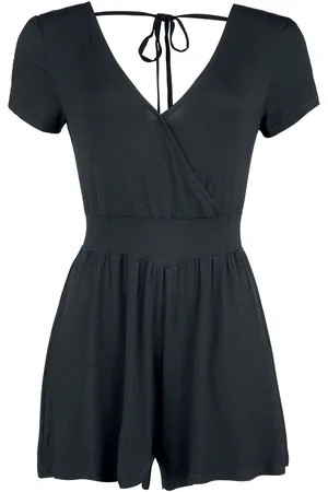 Forplay Overlay Back Knotted Short Jump Suit Hose
