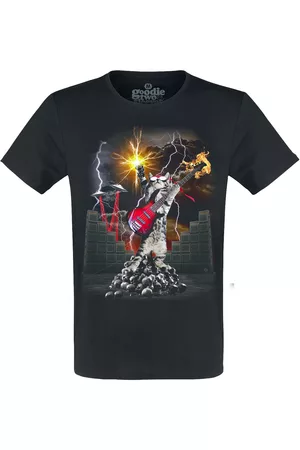 Goodie Two Sleeves Heavy Metal Cat T-Shirt