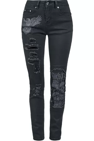 Rock Rebel Skarlett - Jeans mit Prints und Rissen Girl-Jeans