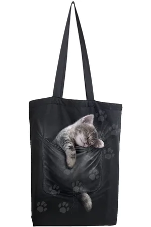 Spiral Pocket Kitten Stofftasche