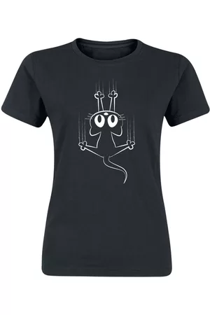 Tierisch Slipping Cat Girl-Shirt