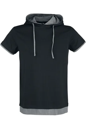 RED by EMP Schwarzes T-Shirt mit Kapuze T-Shirt