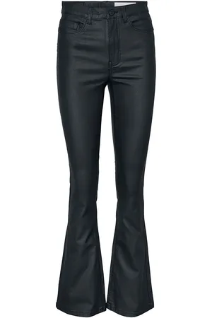 Noisy May NMSallie High Waist Flare Coated Pants Girl-Hose