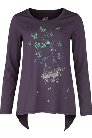 Full Volume Langarmshirt mit Galaxy Butterfly Print Girl-Longsleeve