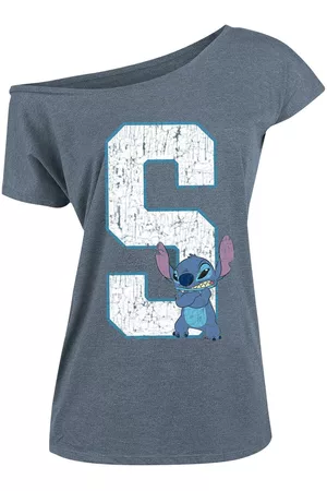 Disney Damen Shirts - 626 - Stitch Shirt blau meliert