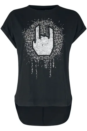 EMP T-Shirt mit Leo-Rockhand Girl-Shirt