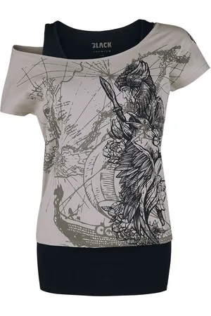 EMP Double-Layer-T-Shirt mit detailreichem Frontprint Girl-Shirt