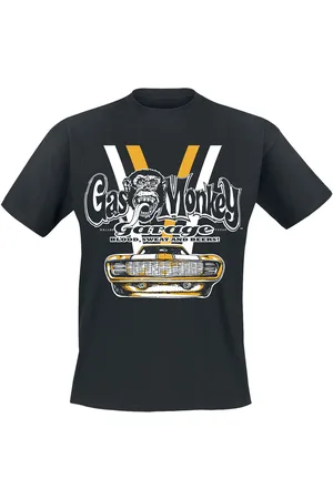 Gas Monkey Garage Yellow And White Car T-Shirt