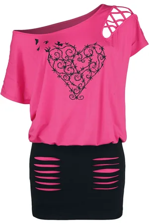 Full Volume Knalliges Kleid mit Print und Cut-Outs Kleid