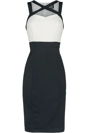 H&R London Tamika Two Tone Wiggle Dress Kleid