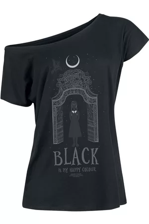 Wednesday Black Is My Happy Colour Girl-Shirt