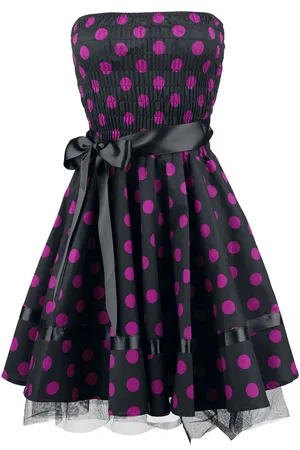 H&R London Big Purple Dots Kleid