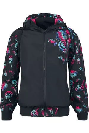 Full Volume Oversize Between Season Jacket With Candy Print Girl-Jacke