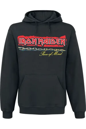 Iron Maiden POM Red Strip Logo Tracklist Kapuzenpulli