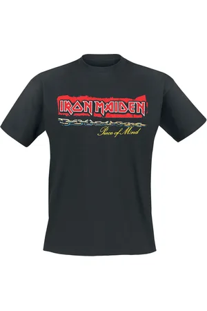 Iron Maiden POM Red Strip Logo Tracklist T-Shirt