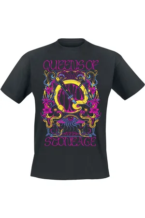 Queens Of The Stone Age In Times New Roman - Neon Sacrilege T-Shirt