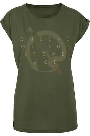 Queens Of The Stone Age In Times New Roman - Snake Logo Girl-Shirt