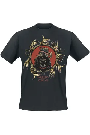 Queens Of The Stone Age In Times New Roman - Circle Hands T-Shirt
