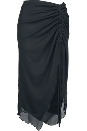 Banned Alternative Umbra Mesh Ruched Skirt Rock