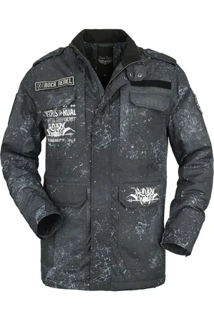Rock Rebel Übergangsjacke mit diversen Patches Jacke