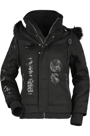 Rock Rebel Winter Jacket With Shiny Prints Girl-Winter-Jacke