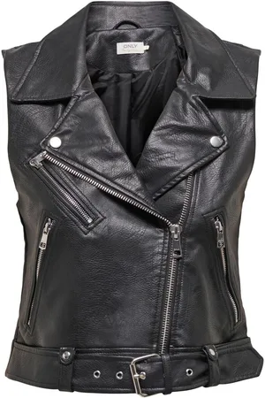 ONLY Onlvera Faux Leather Waistcoat Girl-Weste