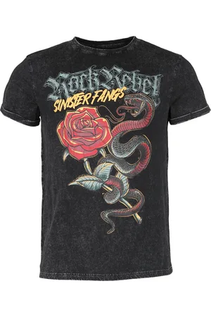 Rock Rebel T-Shirt With Oldschool Print T-Shirt