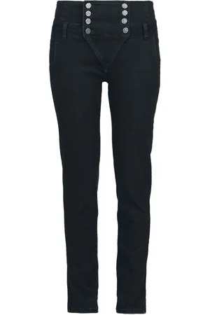 EMP Double Button Placket Jeans Girl-Hose