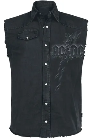 AC/DC Back In Black Torn Sleeveless Workershirt