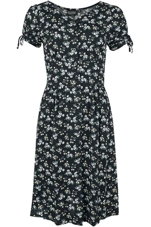 Voodoo Vixen Ditsy Floral Tie Sleeve Dress Kleid