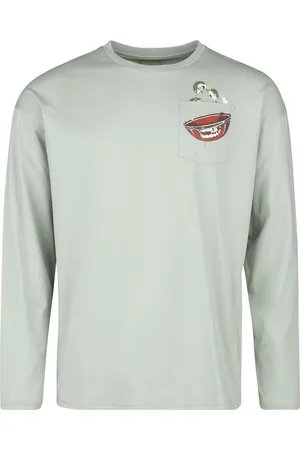 RED by EMP Longsleeve With Frontpocket And Small Print Longsleeve