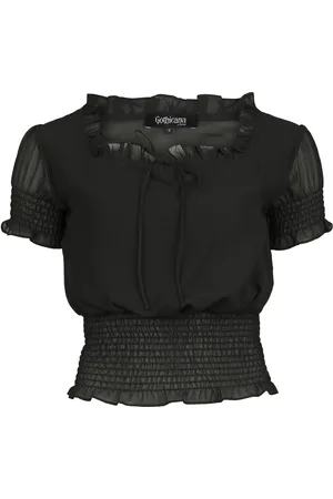 Gothicana T-Shirt With Smocked Details Girl-Shirt