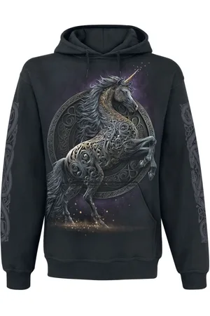 Spiral Celtic Unicorn Kapuzenpulli